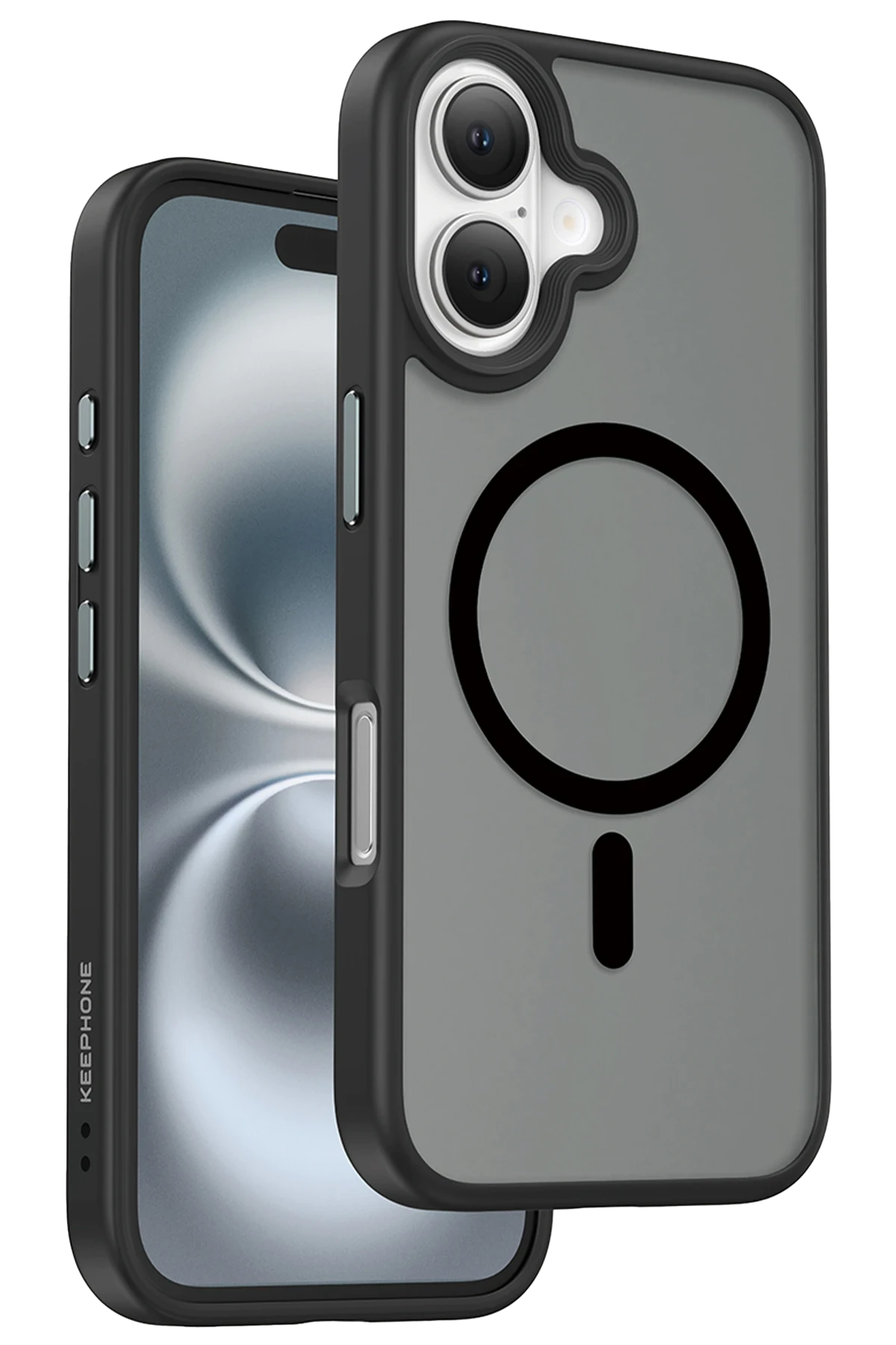 Keephone Apple iPhone 16 Mago Pro Magsafe Kılıf - Siyah Titanyum