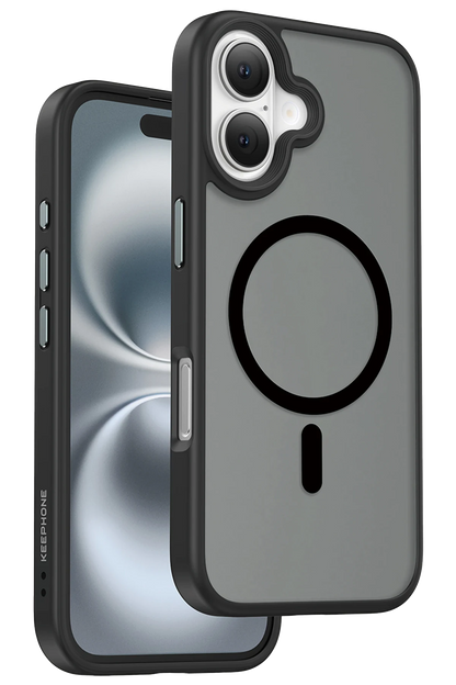 Keephone Apple iPhone 16 Mago Pro Magsafe Kılıf - Siyah Titanyum