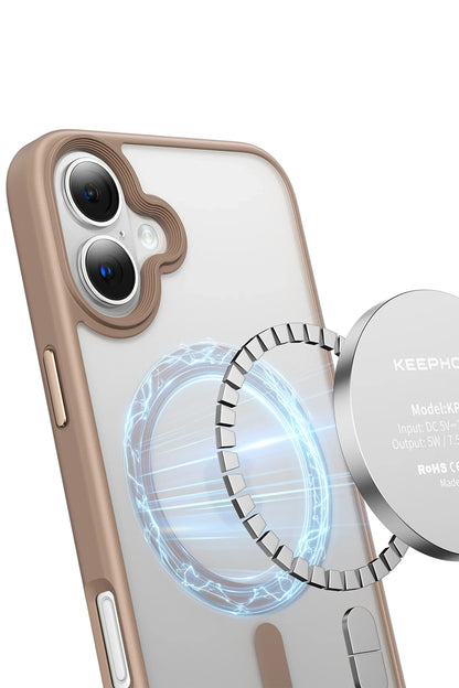 Keephone Apple iPhone 16 Mago Pro Magsafe Kılıf - Siyah Titanyum