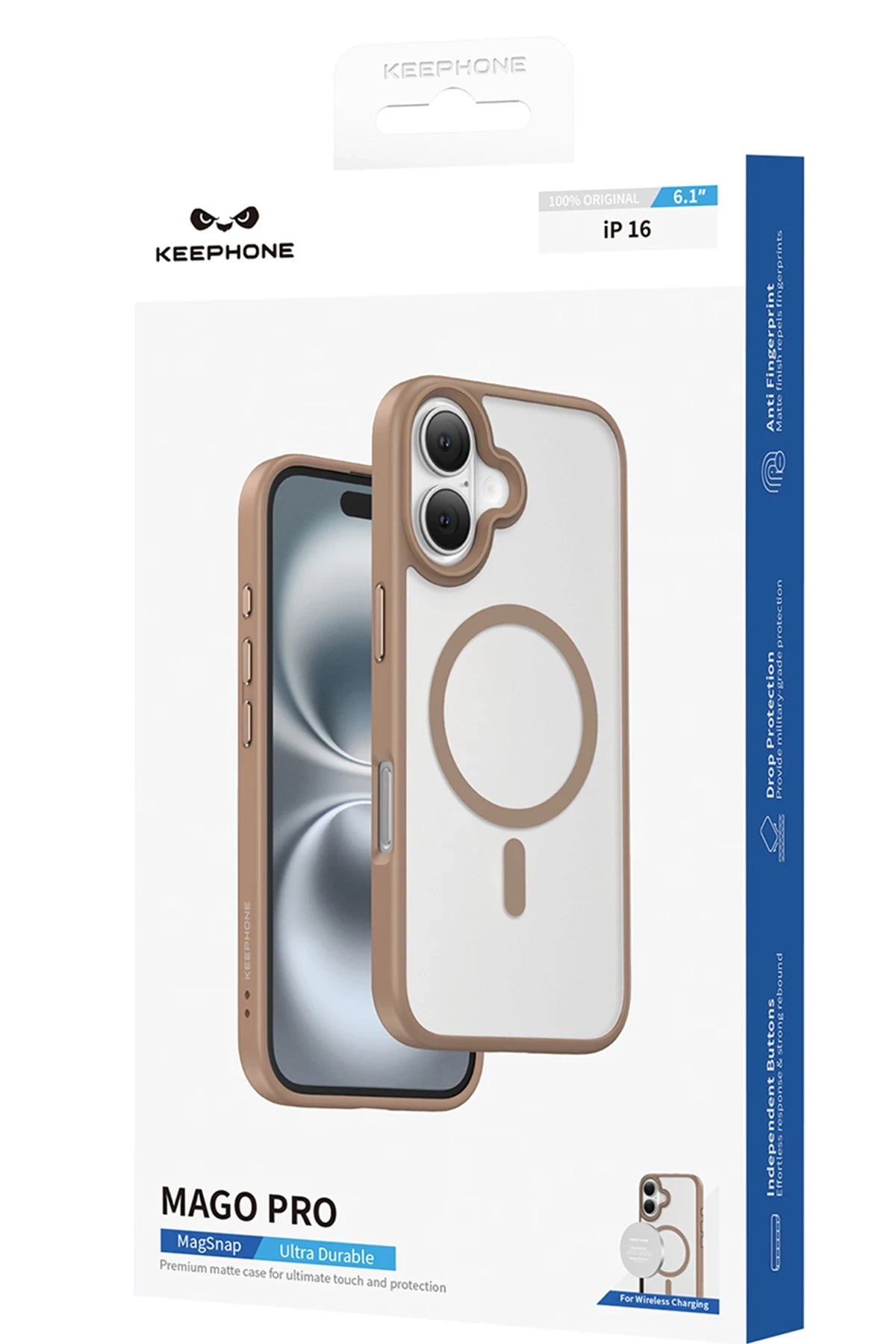 Keephone Apple iPhone 16 Mago Pro Magsafe Kılıf - Siyah Titanyum