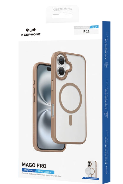 Keephone Apple iPhone 16 Mago Pro Magsafe Kılıf - Siyah Titanyum