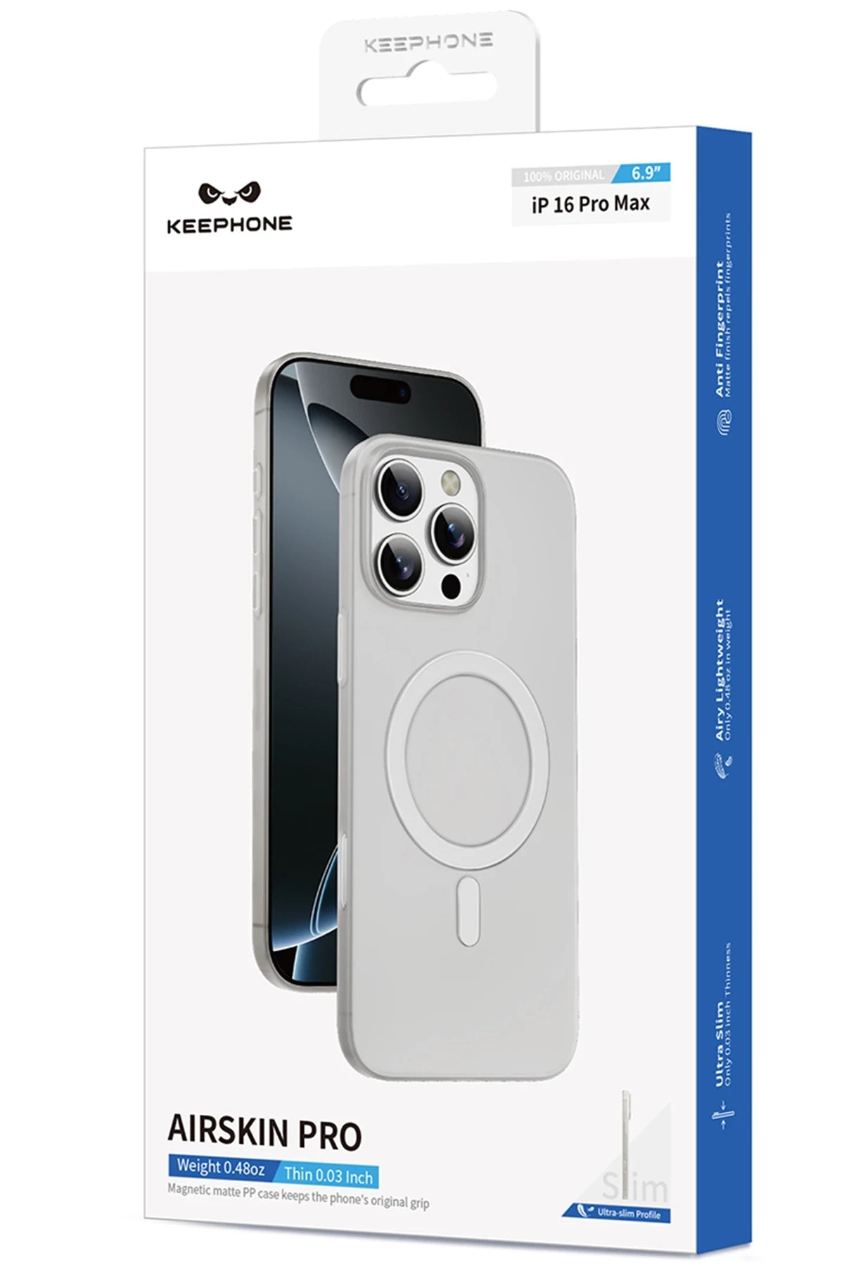 Keephone Apple iPhone 16 Plus AirSkin Pro Magsafe Kılıf - Siyah