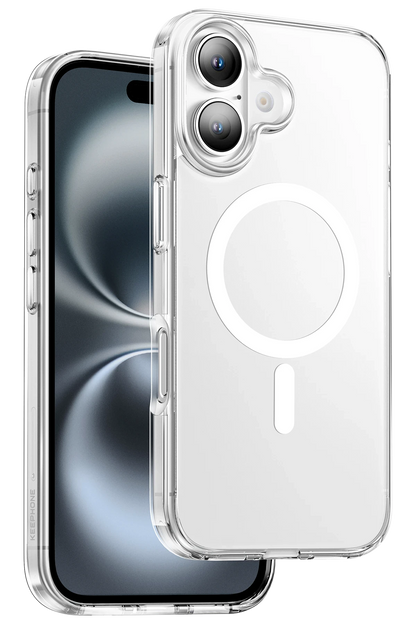 Keephone Apple iPhone 16 Plus Hybrid Pro Magsafe Kılıf - Şeffaf