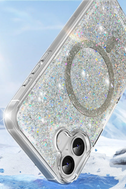 Keephone Apple iPhone 16 Plus Interstellar Glitter Magsafe Kılıf - Mavi