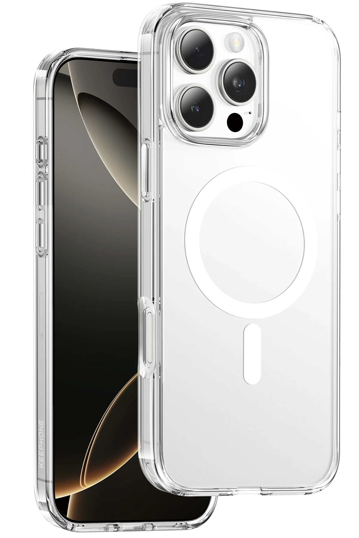 Keephone Apple iPhone 16 Pro Hybrid Pro Magsafe Kılıf - Şeffaf