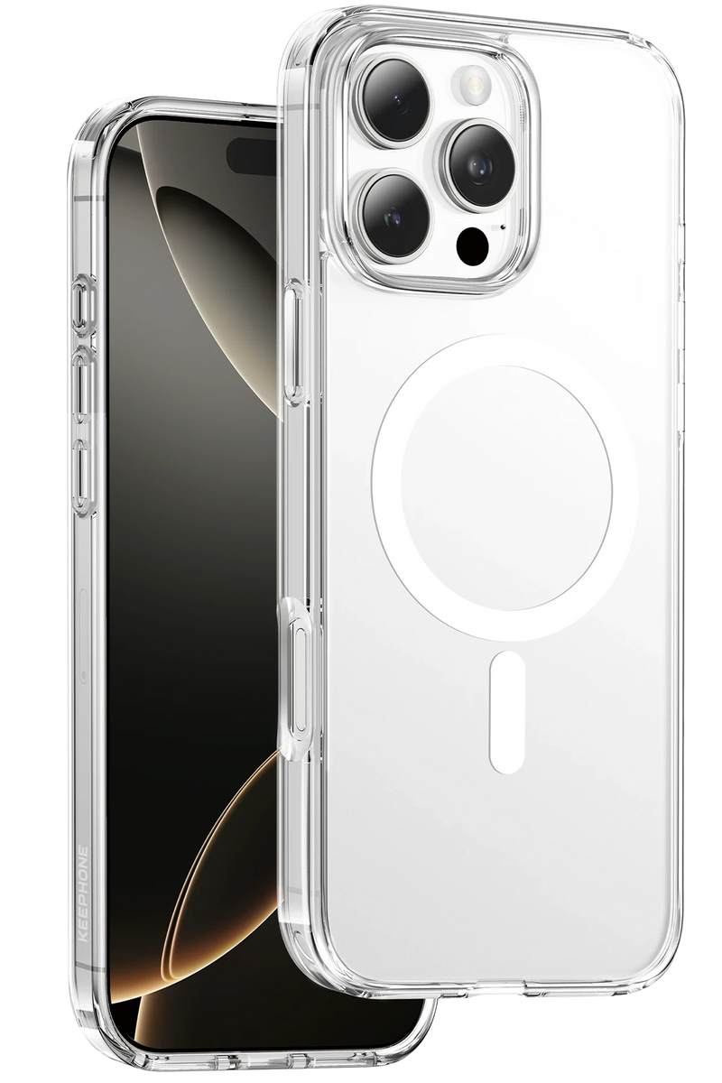 Keephone Apple iPhone 16 Pro Hybrid Pro Magsafe Kılıf - Şeffaf