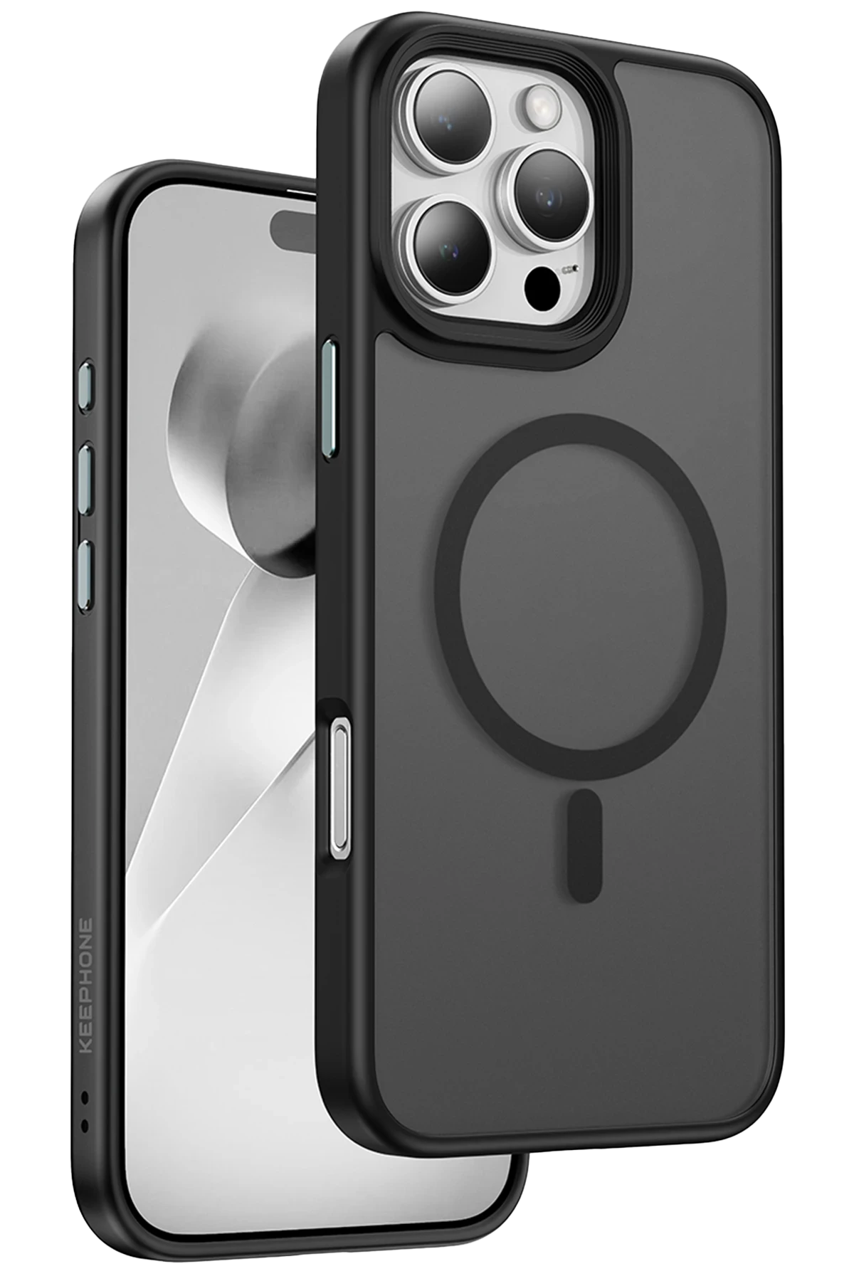 Keephone Apple iPhone 16 Pro Mago Pro Magsafe Kılıf - Siyah Titanyum