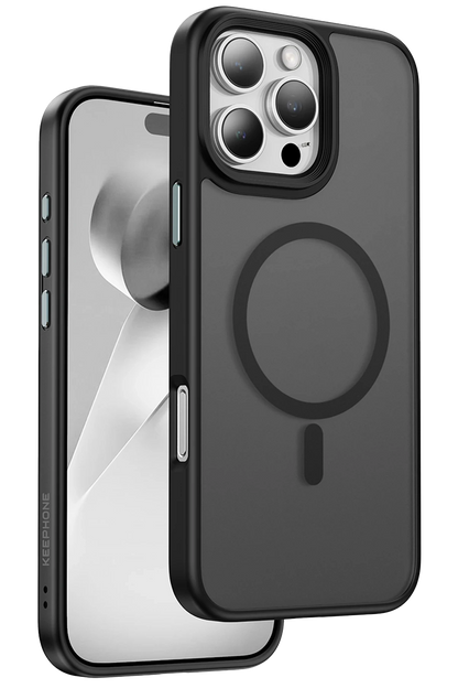 Keephone Apple iPhone 16 Pro Mago Pro Magsafe Kılıf - Siyah Titanyum