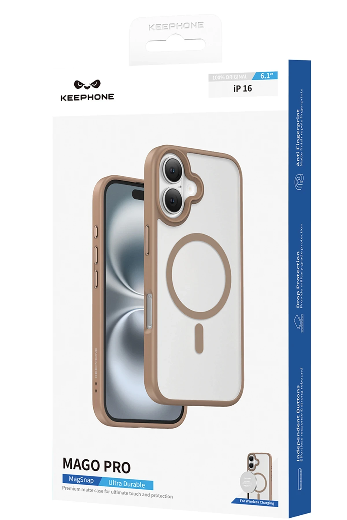Keephone Apple iPhone 16 Pro Mago Pro Magsafe Kılıf - Siyah Titanyum