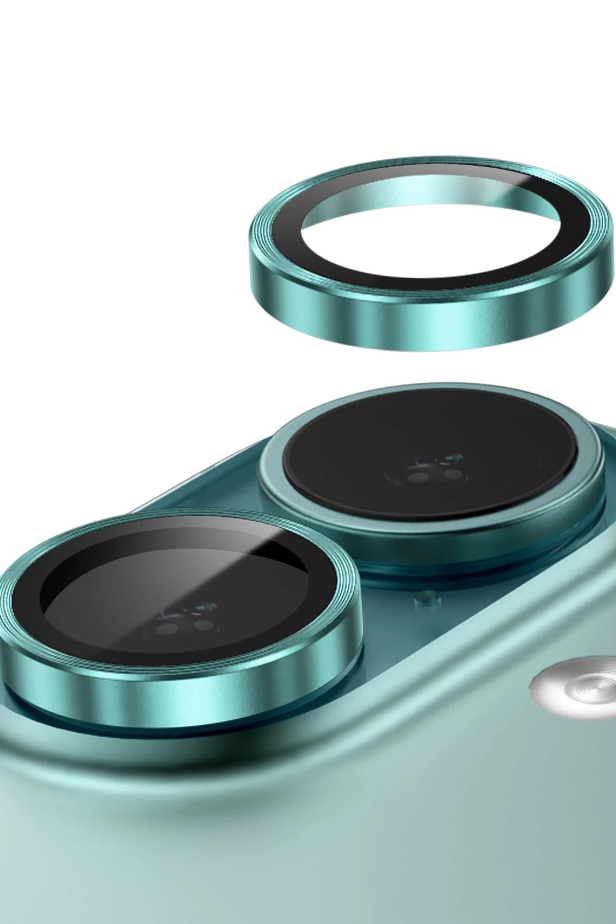 Keephone Apple iPhone 16 Pro Max 3D Spiral Alüminyum AR Kamera Lens Koruyucu - Siyah