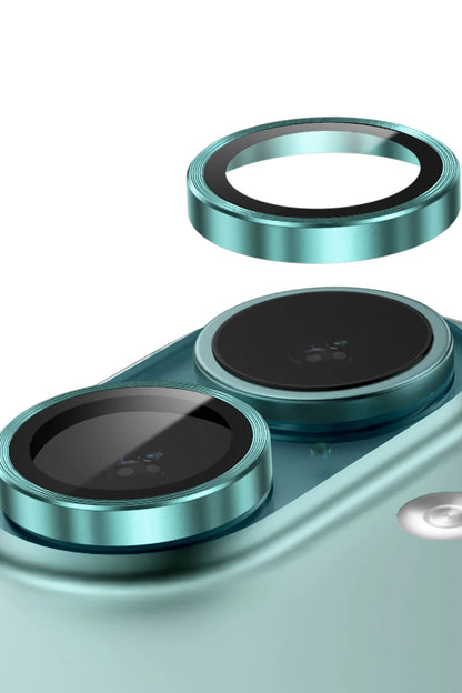 Keephone Apple iPhone 16 Pro Max 3D Spiral Alüminyum AR Kamera Lens Koruyucu - Siyah