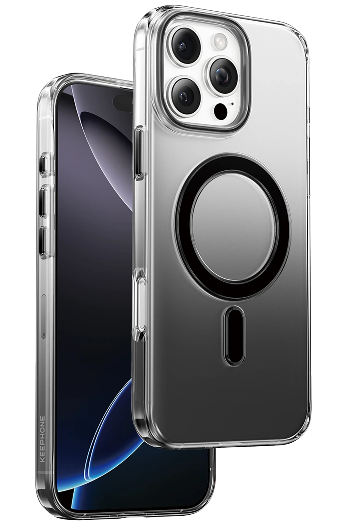 Keephone Apple iPhone 16 Pro Max Aurora Pro Magsafe Kılıf - Siyah Titanyum