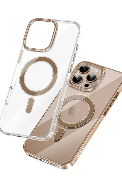 Keephone Apple iPhone 16 Pro Max Aurora Şeffaf Magsafe Kılıf - Siyah Titanyum
