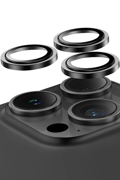 Keephone Apple iPhone 16 Pro Max Capital Alüminyum AR Kamera Lens Koruyucu - Siyah