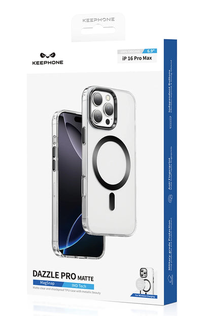 Keephone Apple iPhone 16 Pro Max Dazzle Pro Matte Magsafe Kılıf - Siyah Titanyum