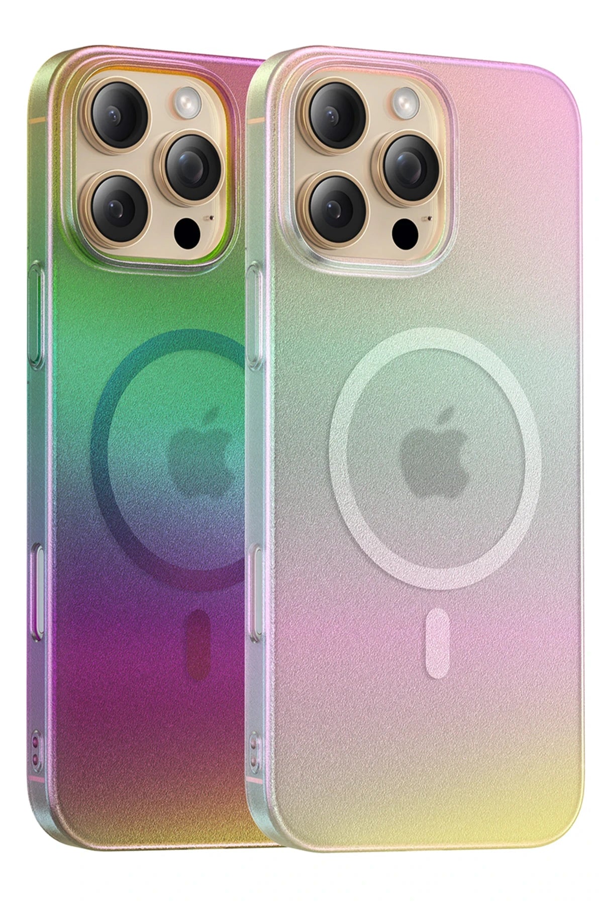 Keephone Apple iPhone 16 Pro Max Fantasia Gökkuşağı Magsafe Kılıf - Siyah