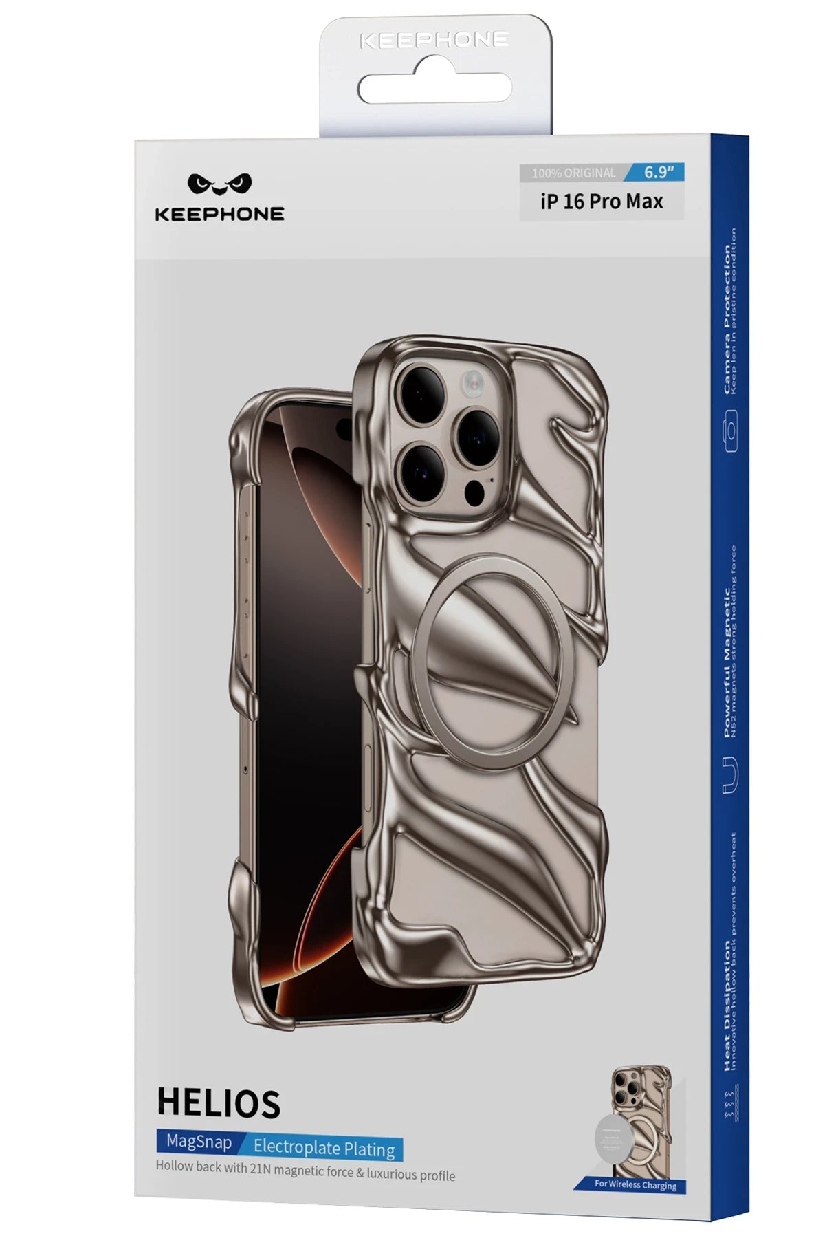 Keephone Apple iPhone 16 Pro Max Helios Magsafe Kılıf - Beyaz