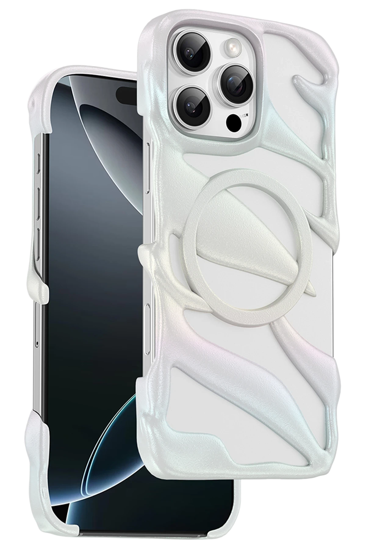 Keephone Apple iPhone 16 Pro Max Helios Magsafe Kılıf - Beyaz