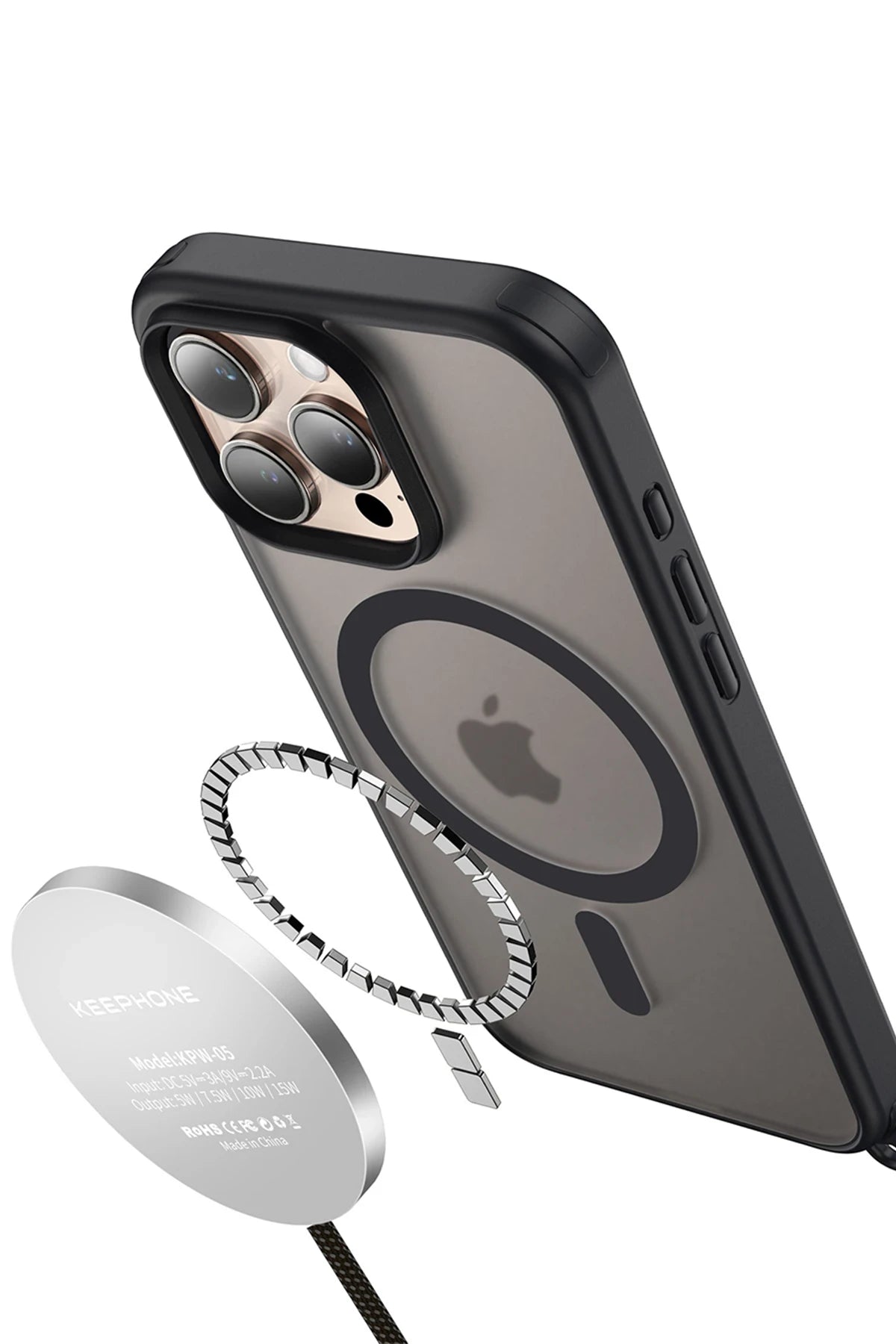 Keephone Apple iPhone 16 Pro Max MagArmor Magsafe Kılıf - Siyah