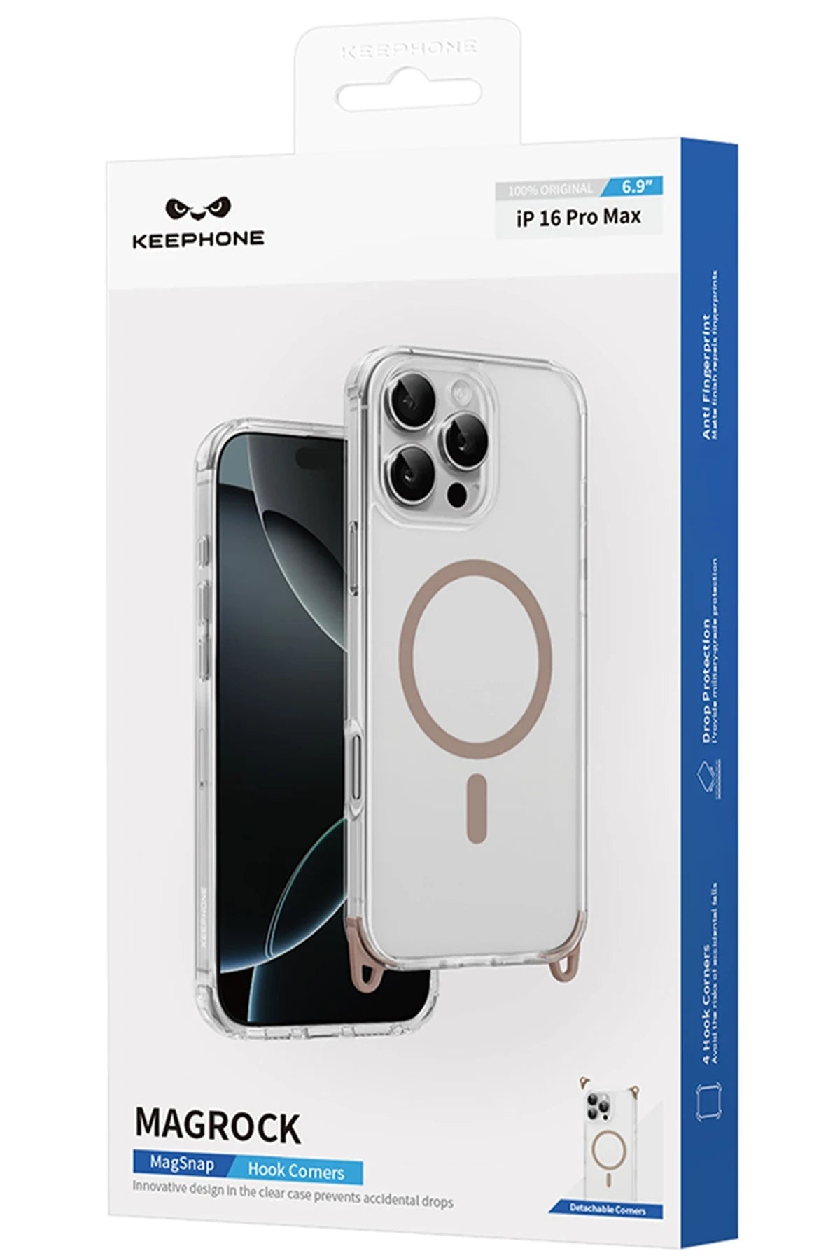 Keephone Apple iPhone 16 Pro Max MagRock Magsafe Kılıf - Siyah
