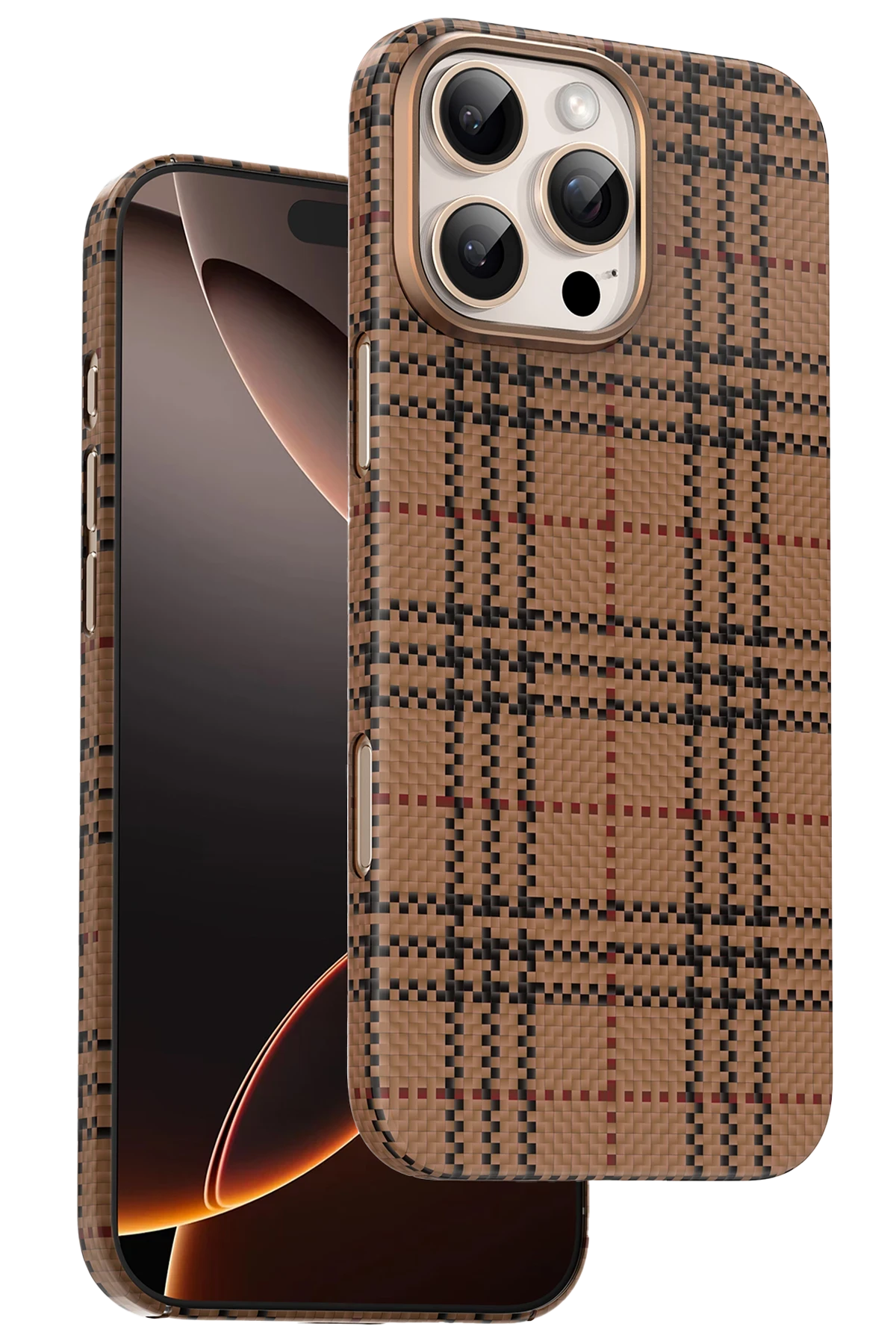 Keephone Apple iPhone 16 Pro Max Scots Kevlar Magsafe Kılıf - Çöl Titanyum
