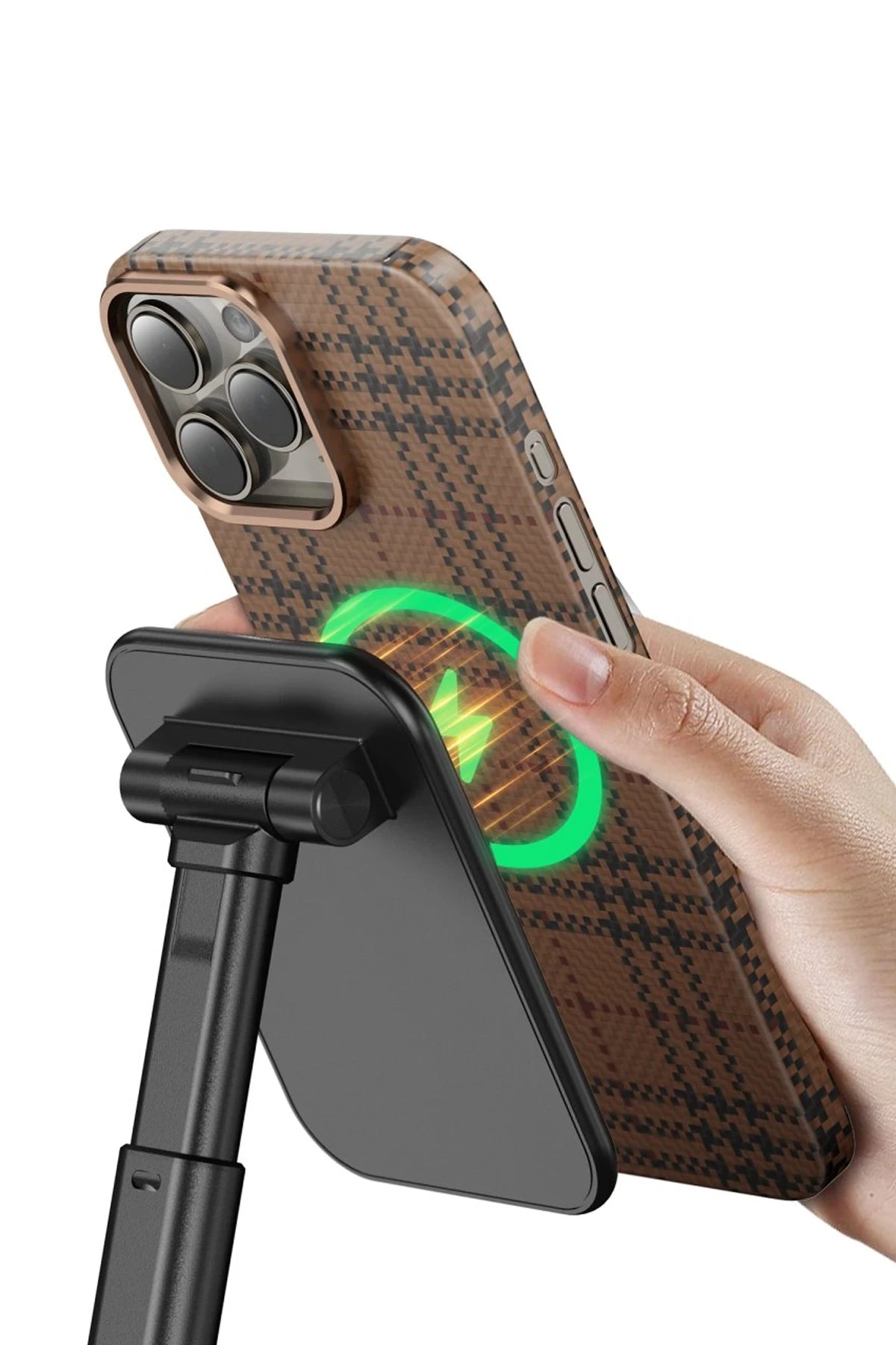 Keephone Apple iPhone 16 Pro Max Scots Kevlar Magsafe Kılıf - Çöl Titanyum
