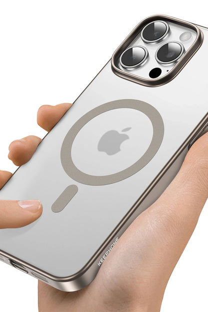Keephone Apple iPhone 16 Pro Max Skingrip Magsafe Kılıf - Siyah Titanyum