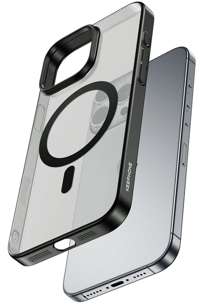 Keephone Apple iPhone 16 Pro Max Skingrip Magsafe Kılıf - Siyah Titanyum