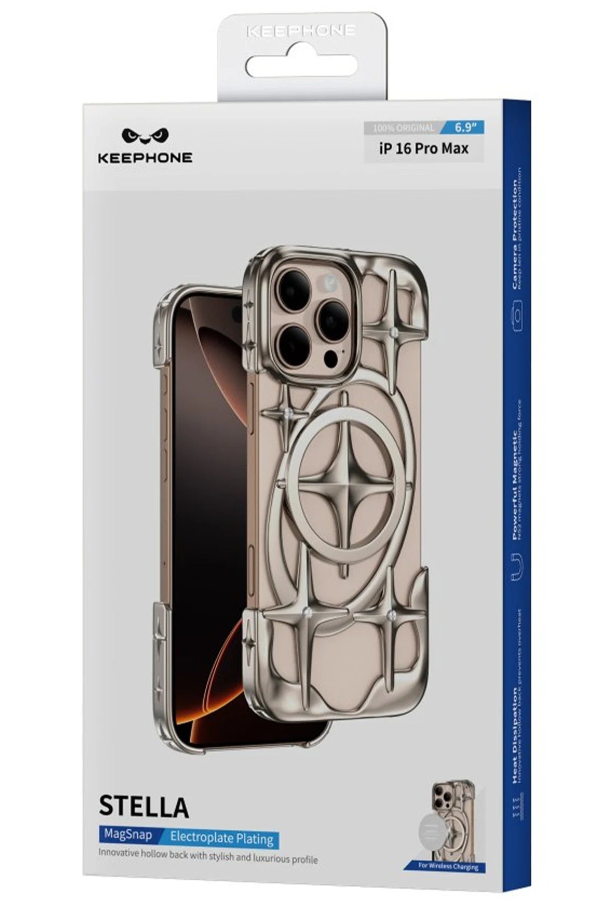 Keephone Apple iPhone 16 Pro Max Stella Magsafe Kılıf - Beyaz