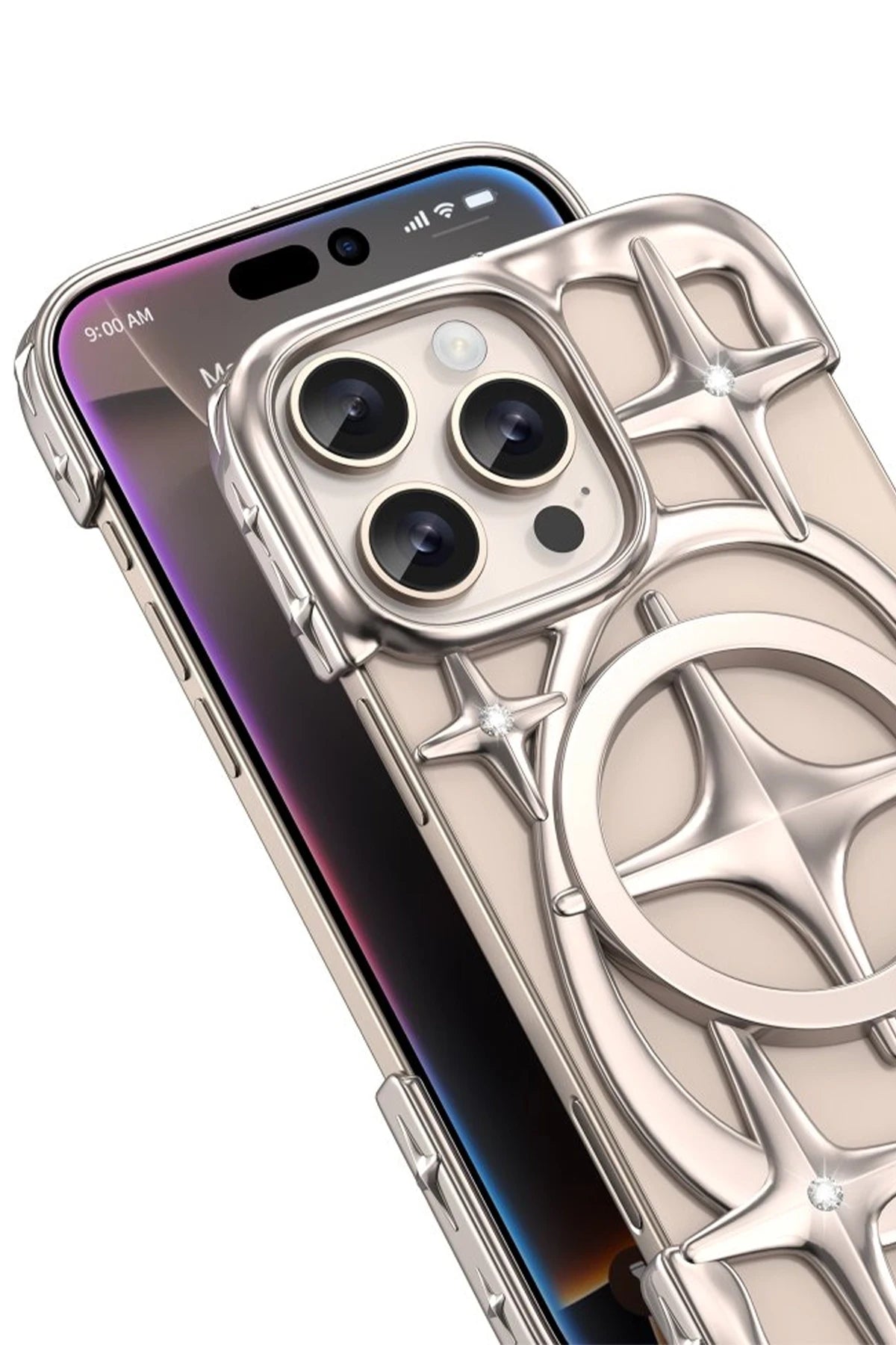 Keephone Apple iPhone 16 Pro Max Stella Magsafe Kılıf - Beyaz