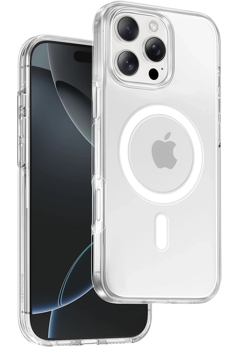 Keephone Apple iPhone 16 Pro Non Yellow Şeffaf Magsafe Kılıf - Şeffaf