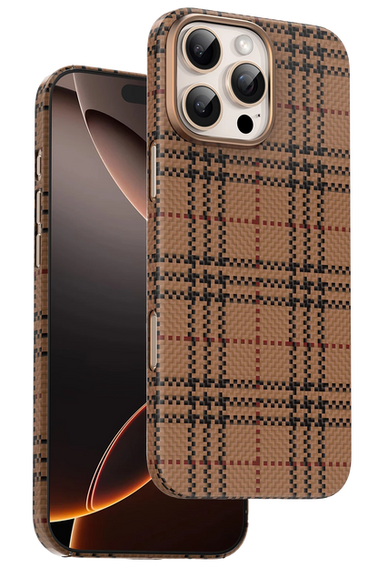 Keephone Apple iPhone 16 Pro Scots Kevlar Magsafe Kılıf - Çöl Titanyum