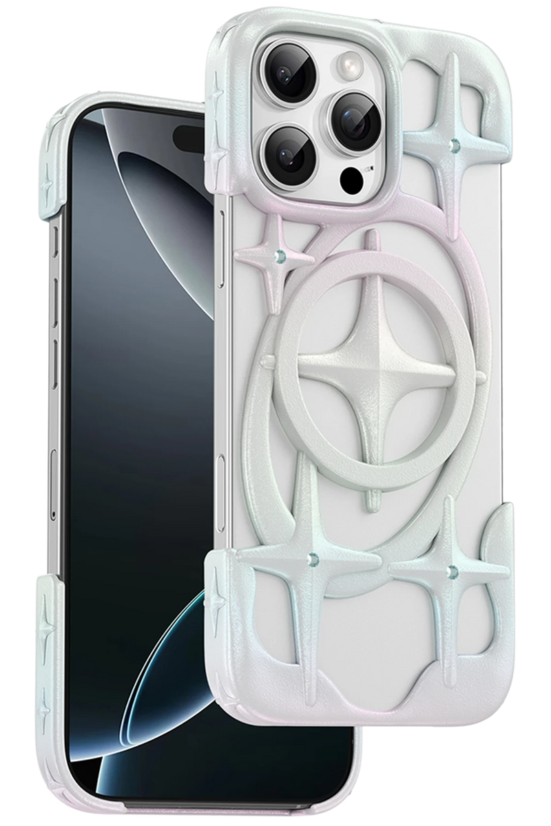 Keephone Apple iPhone 16 Pro Stella Magsafe Kılıf - Beyaz