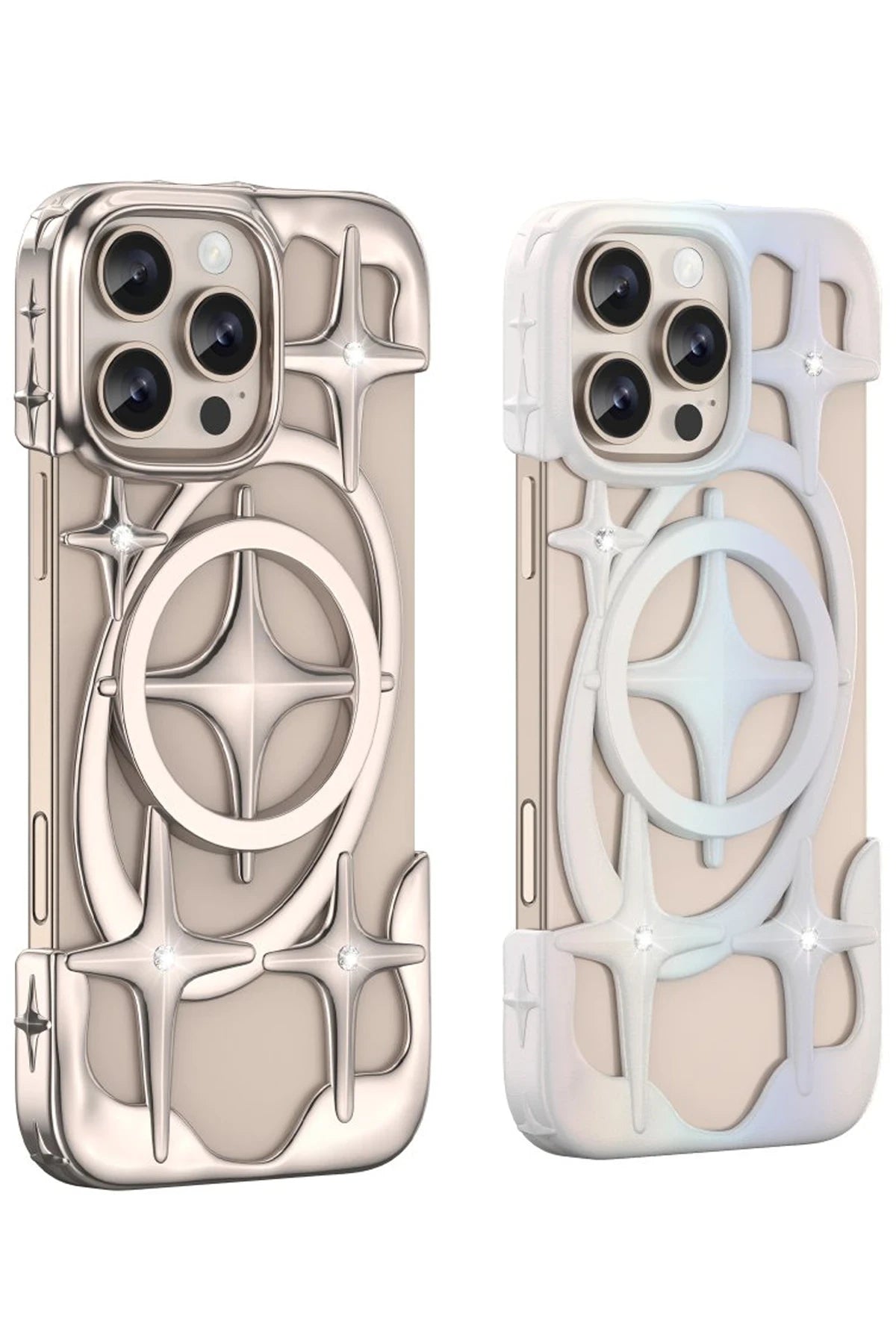 Keephone Apple iPhone 16 Pro Stella Magsafe Kılıf - Beyaz