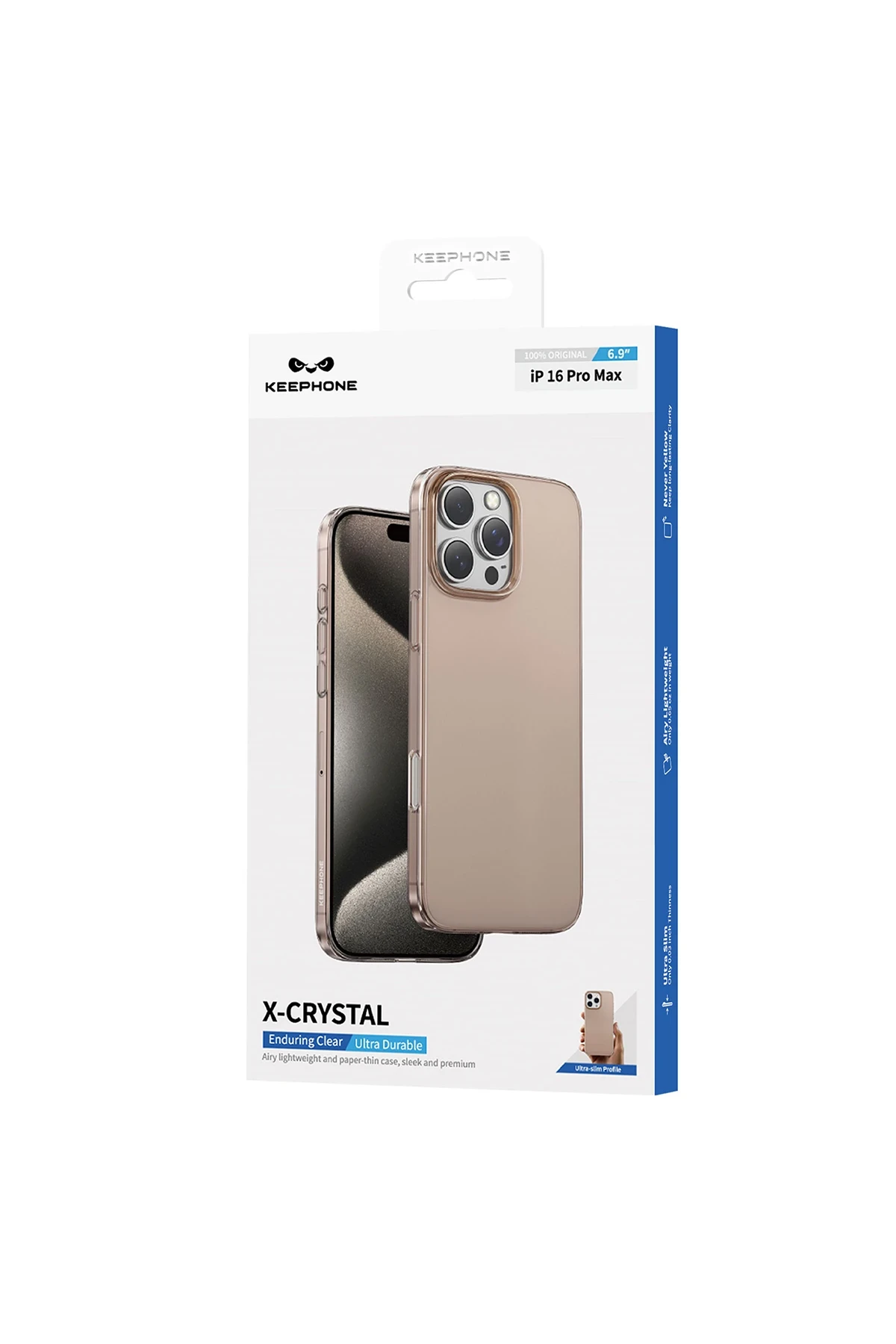 Keephone Apple iPhone 16 Pro X-Crystal Slim Kılıf - Şeffaf