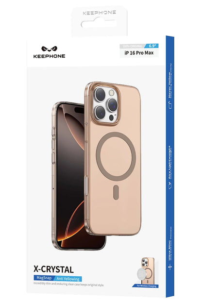 Keephone Apple iPhone 16 Pro X-Crystal Slim Magsafe Kılıf - Şeffaf