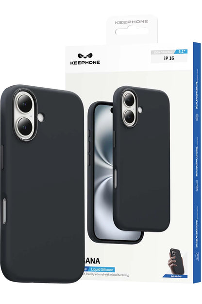 Keephone Apple iPhone 16 Rosana Silikon Kılıf - Siyah