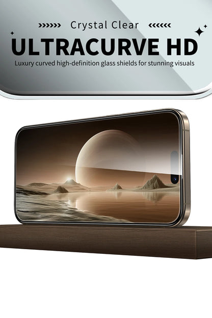Keephone Apple iPhone 16 UltraCurve HD 3D Cam Ekran Koruyucu - Siyah