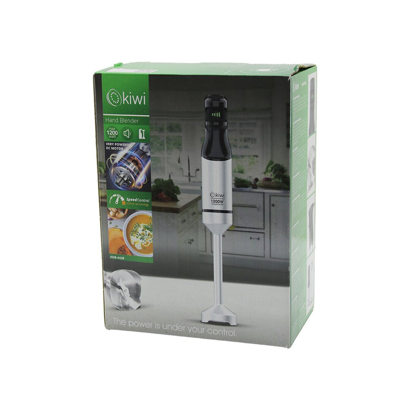 KİWİ KHB-4438 ÇUBUK EL BLENDER 1200W DEĞİŞKEN HIZ KONTROL DÜĞMESİ GÜÇLÜ DC MOTOR ÇELİK BIÇAK KROM KAPLAMA GÖVDE (5643)