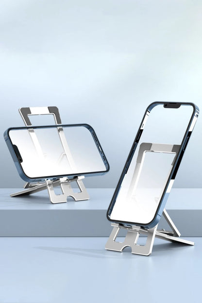 Konfulon CM23 Ayarlanabilir Katlanabilir Masaüstü Telefon Tutucu - Gümüş