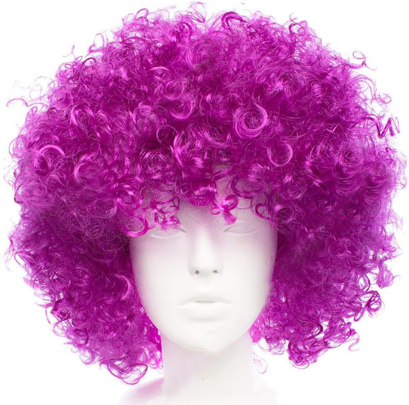 Koyu Mor Renk Violet Afro Bonus Saç Peruk (5643)