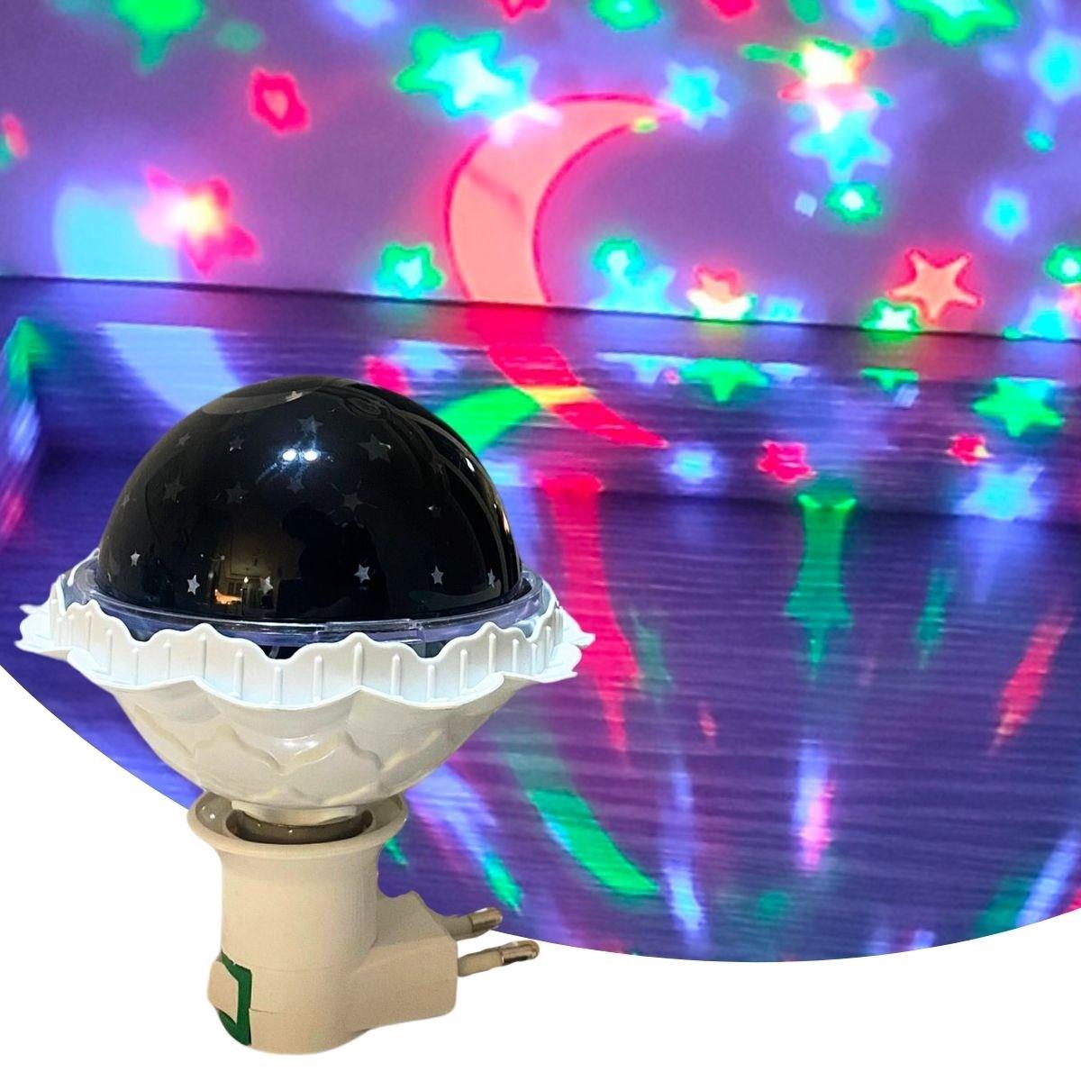 Kristal Gökyüzü Modlu Yıldızlı Hareketli 360 Derece Dönen Kristal Led Ampül (5643)
