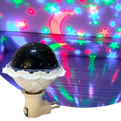 Kristal Gökyüzü Modlu Yıldızlı Hareketli 360 Derece Dönen Kristal Led Ampül (5643)