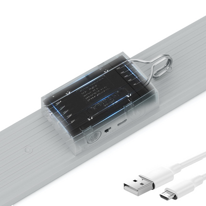 KUMANDALI - ZAMAN - IŞIK GÜCÜ AYARLI METAL ASKILI - USB ŞARJLI LAMBA FENER 20SMD LED (5643)