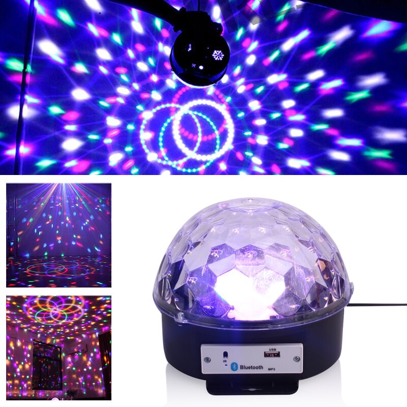 Küre Disko Topu Müzik Çalar Renkli Lazer Işıklı Bluetooth (5643)