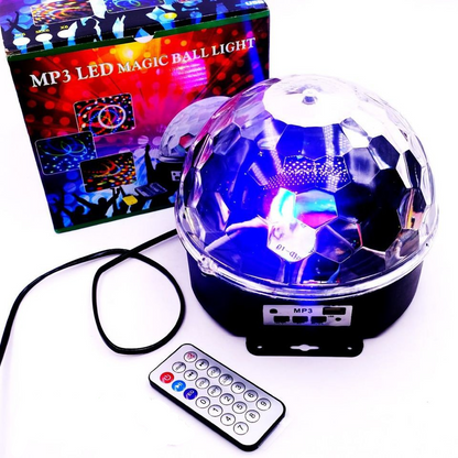 Küre Disko Topu Müzik Çalar Renkli Lazer Işıklı Bluetooth (5643)