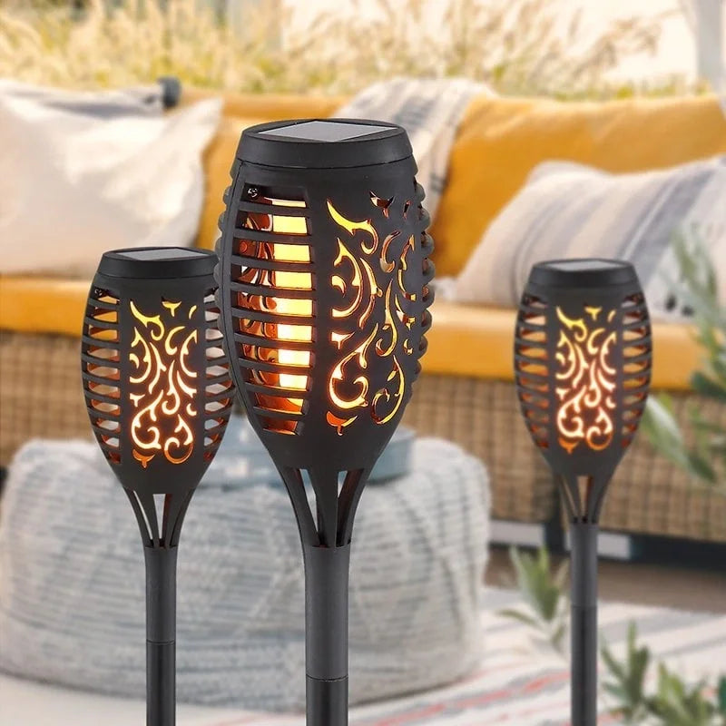 12 Ledli Alevli Solar Bahçe Aydınlatma (5643)