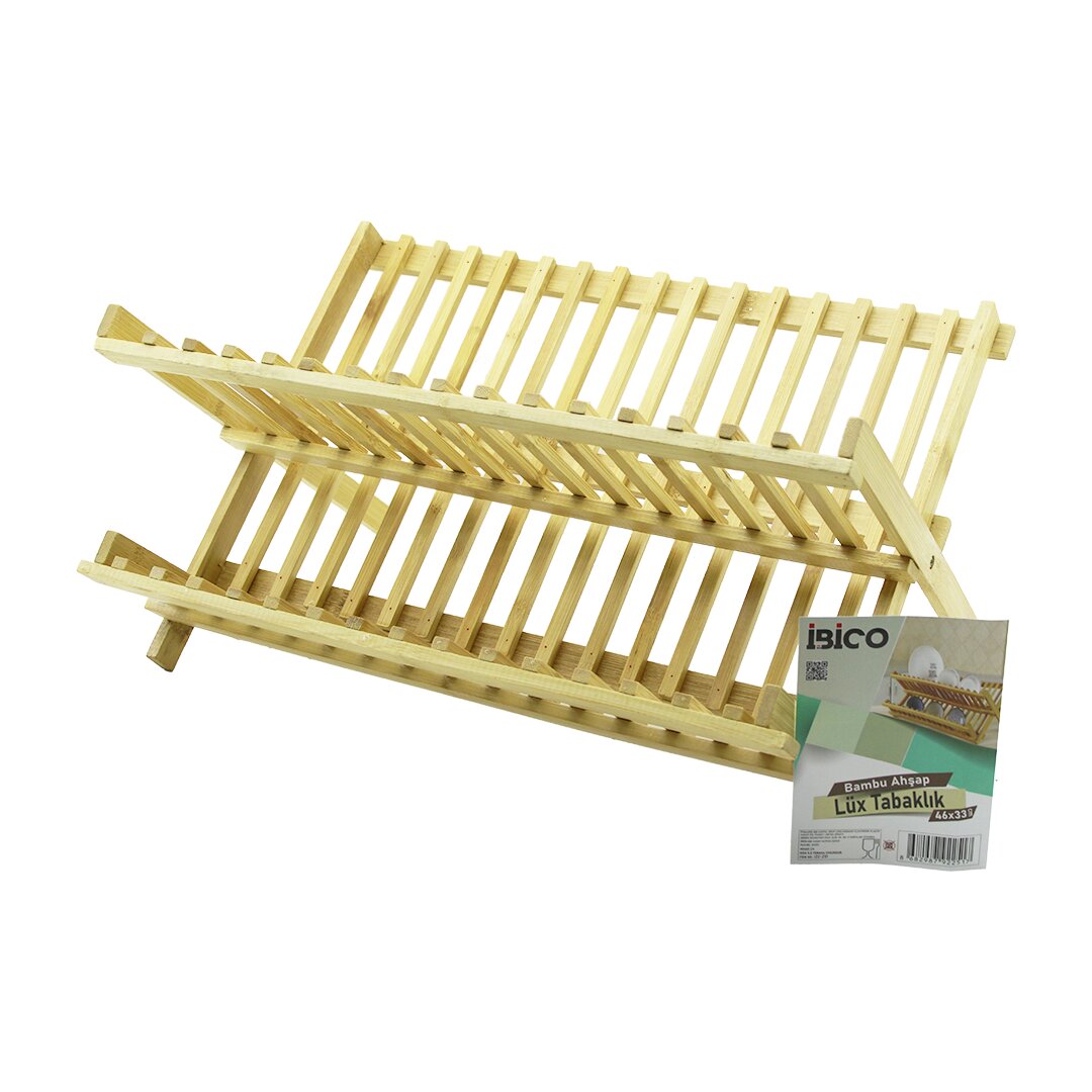 LÜX AHŞAP BAMBU BULAŞIK - TABAKLIK TEZGAH ÜSTÜ 46X33CM (5643)