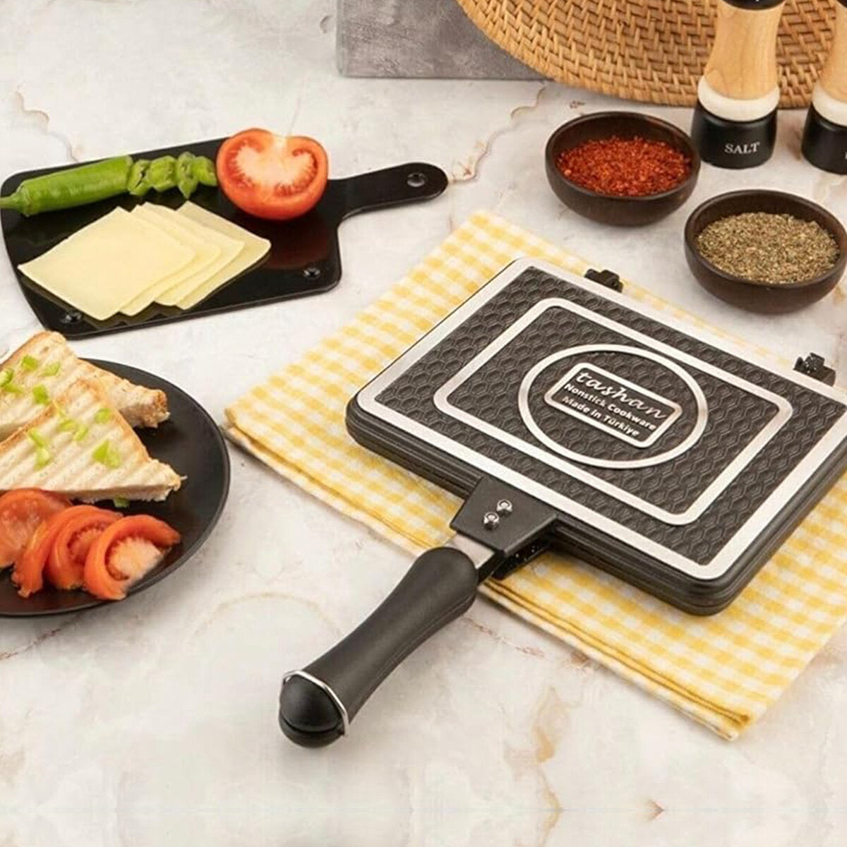 LÜX EMZİKLİ İÇ DIŞ GRANİT TOST MAKİNASI TR-34-098760 (5643)
