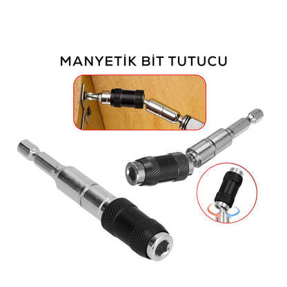 MAFSALLI MANYETİK BİTS TUTUCU 1/4 DÖNER BAŞLIK = 0-20° (5643)